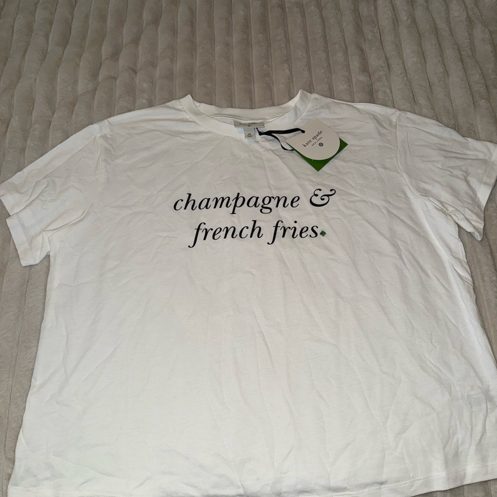 Kate Spade Champagne and French Fries Tee